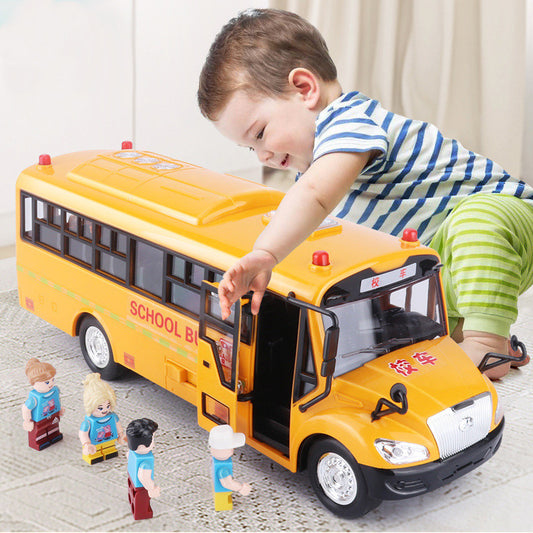 Children's School Bus Toy Model - Large Inertia Vehicle 29cm