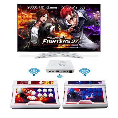 28000 Games in 1 50s Pandora Box Arcade Game Console Bluetooth Function Compatible PC & Projector & TV3D Games 4 Players Category Favorite List Save/Search/Hide/Pause/Delete Games