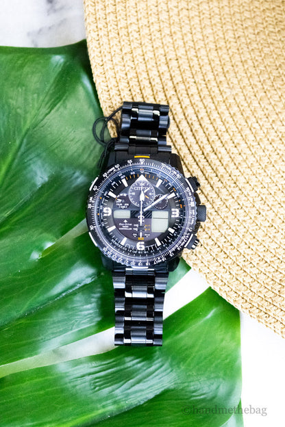 Citizen Promaster Skyhawk Chrono Eco AT Black Stainless Steel Watch