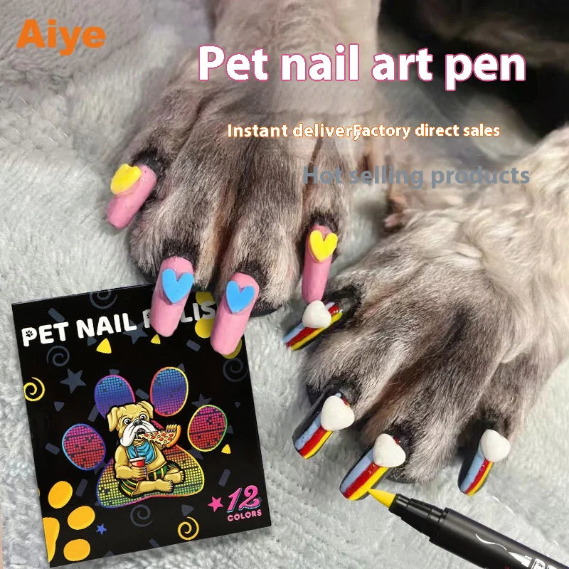 Dog Nail Polish Pen 12 colors