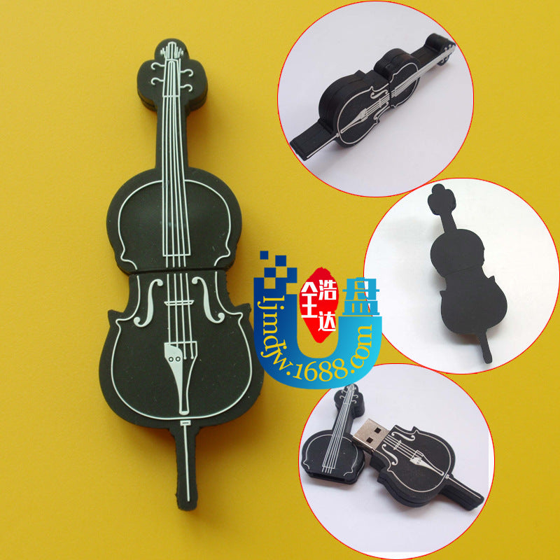 Cartoon 64GB USB Drive - Violin, Guitar, Microphone