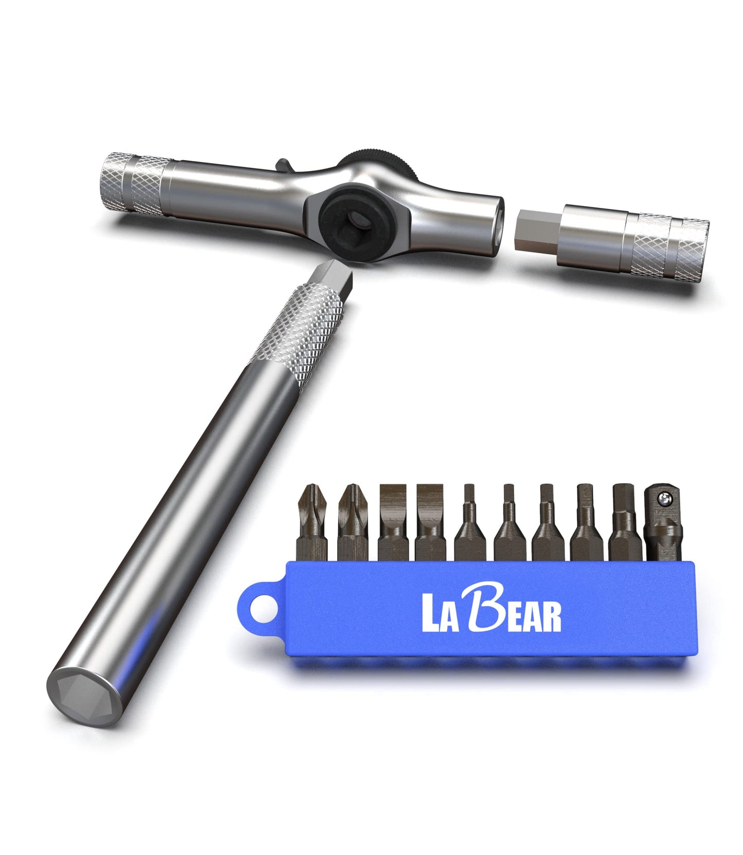 LABEAR - Power Ratchet Wrench Multi-Function Cycling Bicycle Multitool Repair Kits - Bike Tool Set - Great for Mountain & Road Bikes - Use as Screwdriver or Wrench