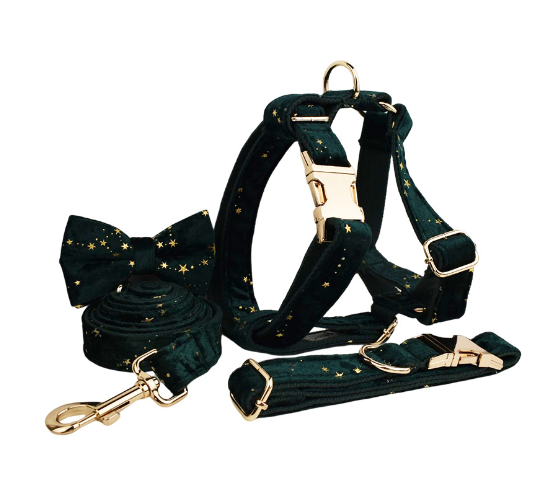 Velvet Fabric Pet Collar for Dogs