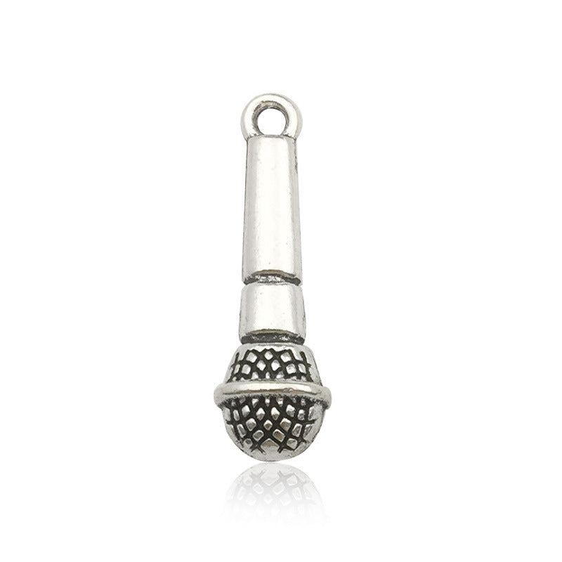 Cute DIY Music Series Violin Guitar Note keychain pendant necklace