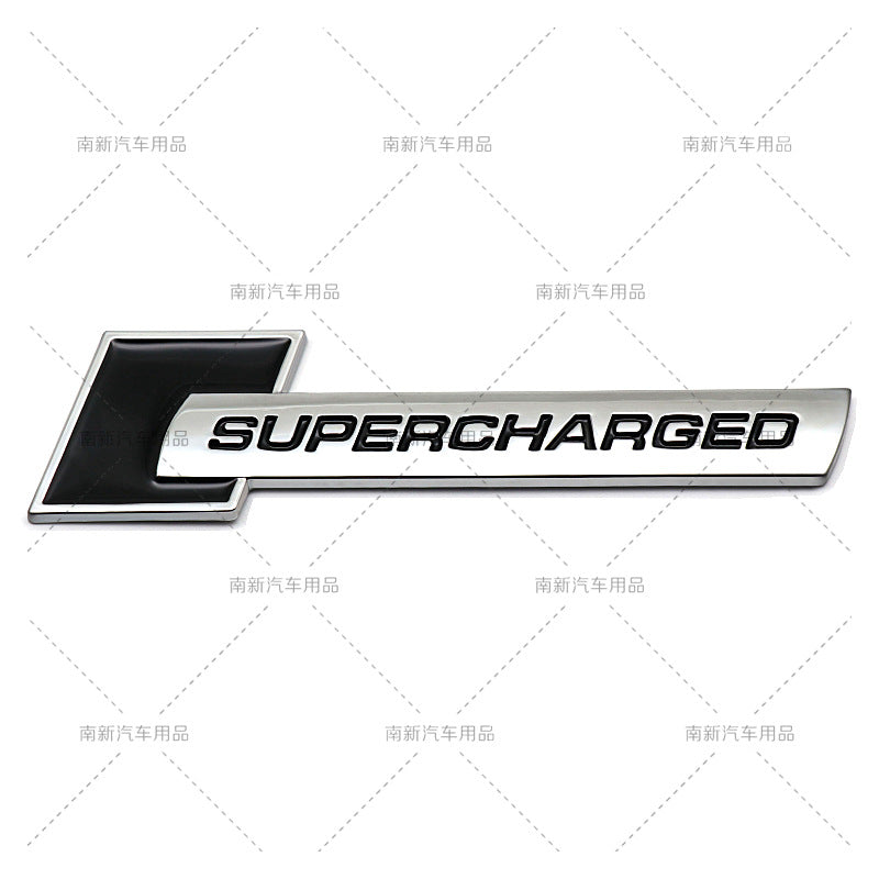 Supercharged Turbo Metal Decal for Audi Vehicles 0.5*2.6cm