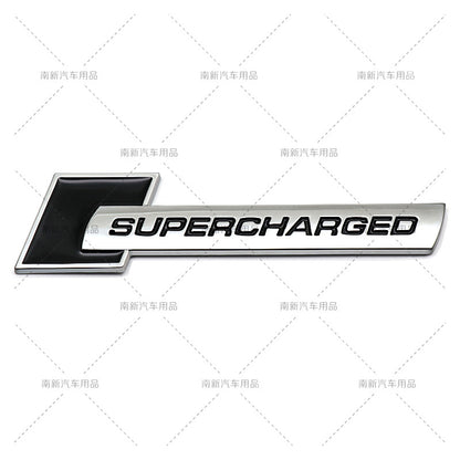 Supercharged Turbo Metal Decal for Audi Vehicles 0.5*2.6cm