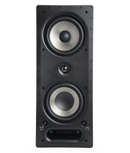 Polk Audio 265-RT 3-Way in-Wall Speaker - The Vanishing Series | Easily Fits in Ceiling/Wall | High-Performance Audio - Use in Front Rear or as Surrounds | with Power Port & Paintable Grille - Black