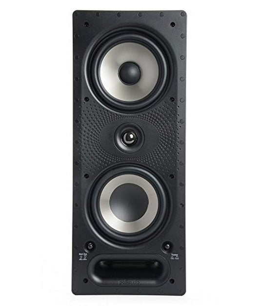 Polk Audio 265-RT 3-Way in-Wall Speaker - The Vanishing Series | Easily Fits in Ceiling/Wall | High-Performance Audio - Use in Front Rear or as Surrounds | with Power Port & Paintable Grille - Black