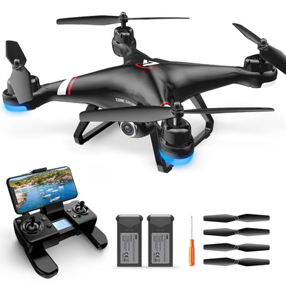 GPS Drone with 1080P HD Camera for Adults and Kids 5G Transmission FPV Drone TSRC X7 RC Quadcopter with 2 Batteries Auto Return Follow Me Altitude Hold Easy for Beginners