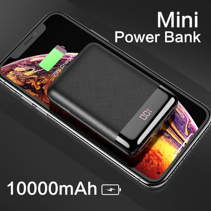 Mini Portable Power Bank 10000 MAH FAST Charging WITH BATTERY DISPLAY