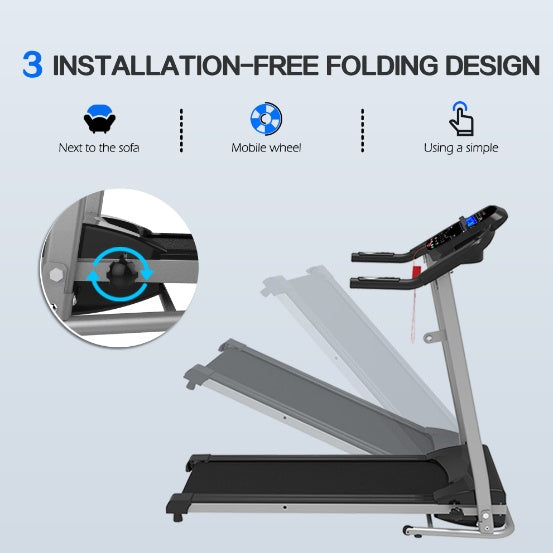 Motorized Folding Treadmill exercise fitness