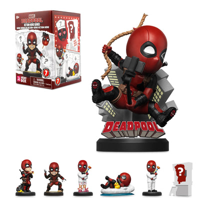 Deadpool Action Series Hero Box - Blind Box (1 Pack) 2" to 4" Collectible Toy Figurines Marvel Superhero Movie Inspired Toy Figure Set Fun Gifts for Adults Boys Girls and Kids Ages 14+