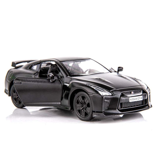 1/36 Scale GTR R35 Supercar Model Toy Zinc Alloy Die-Cast Pull Back Vehicles Kid Toys for 4 5 6 Years Old Boy Girl Gift (Black)