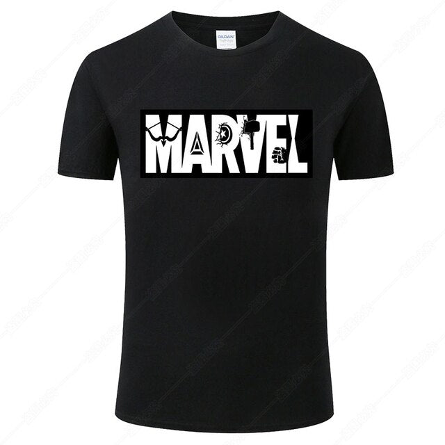 Marvel Printed Cotton Men's T-Shirt - Fashionable Street Style