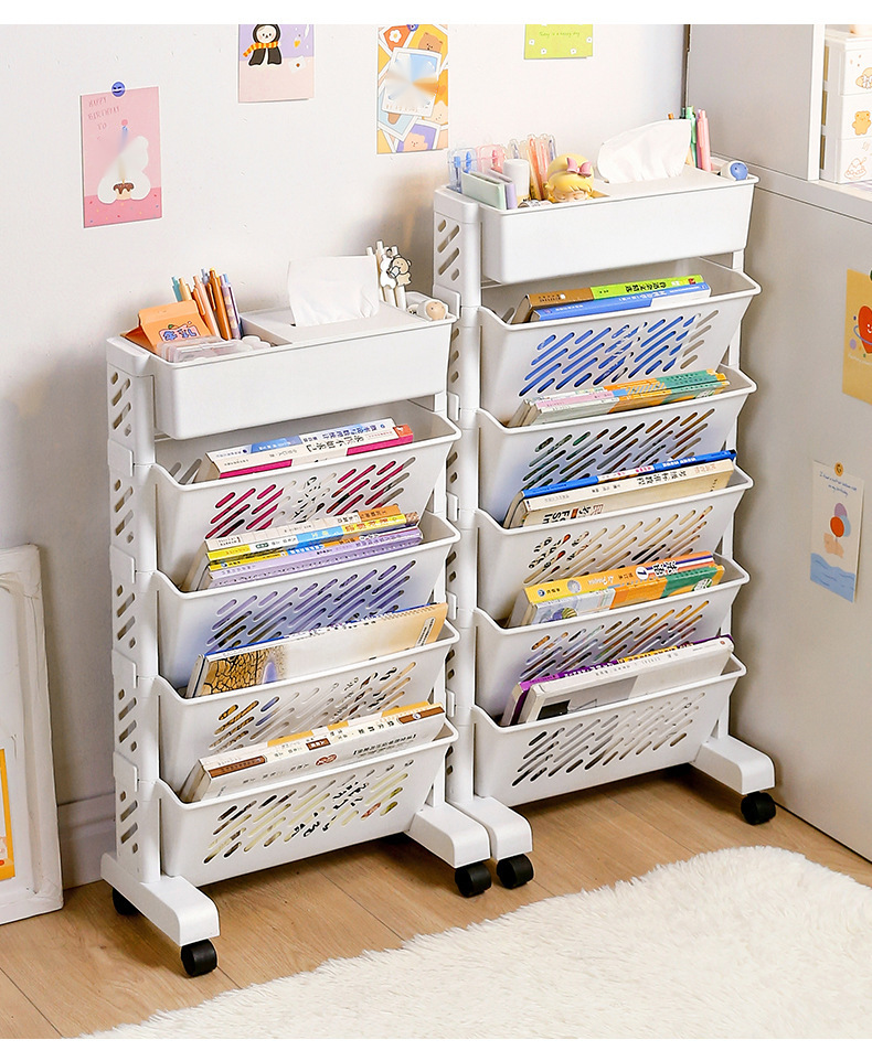 Student Desk Bookshelf Organizer 5 layers