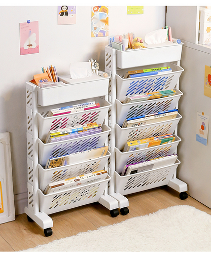 Student Desk Bookshelf Organizer 5 layers
