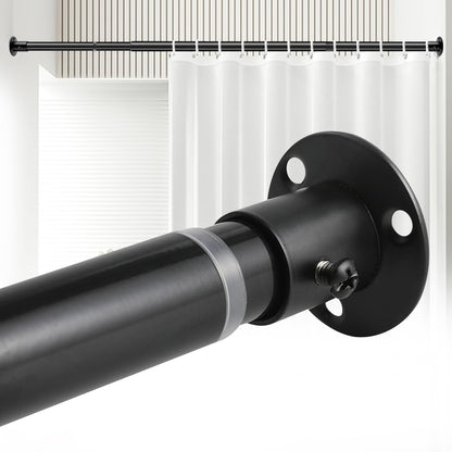 Anndason Black Shower Curtain Rod Wall Mounted Shower Rod Screw in Shower Curtain Rod Adjustable Shower Curtain Rod for Bathroom (Set of 1 28 to 97")