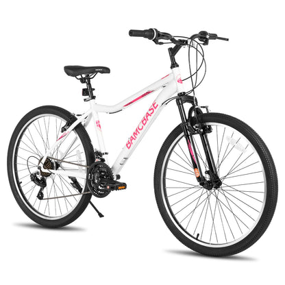 HH HILAND 26 Inch Womens and Mens Mountain Bike 21 Speed Steel Frame Adult Bicycle MTB Bikes with Suspension Fork