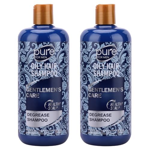 Mens Shampoo for Oily Hair. Gentlemens Daily Shampoo for Full & Strong Hair. Natural Oily Hair Shampoo for Men Sulfate Free. Hair Strengthener & Itchy Scalp Shampoo Treatment - All Hair Types