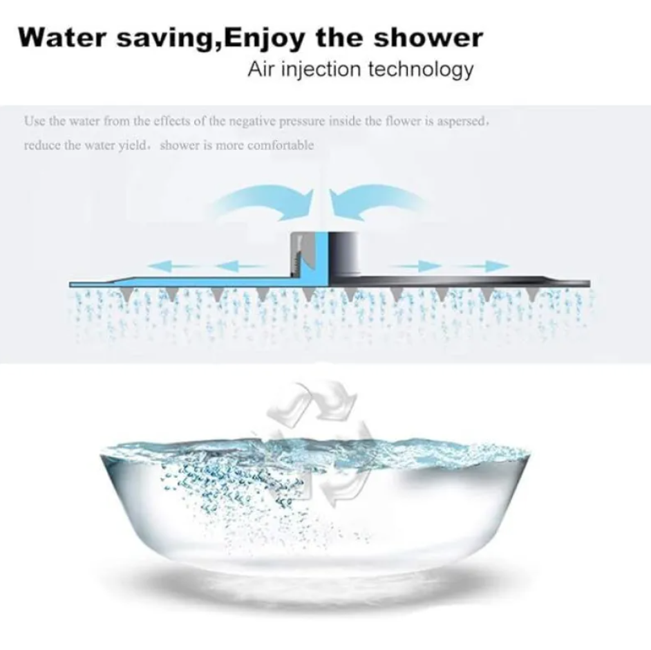 Large Chrome 304 Stainless Steel 8 inches Rainfall Shower Head