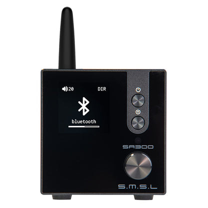 S.M.S.L SA300 HiFi Digital Amplifier Infineons MA12070 Chip Class D Power Amp RCA USB Bluetooth 5.0 APTX Input Multiple EQ Modes with Remote Control (Black)