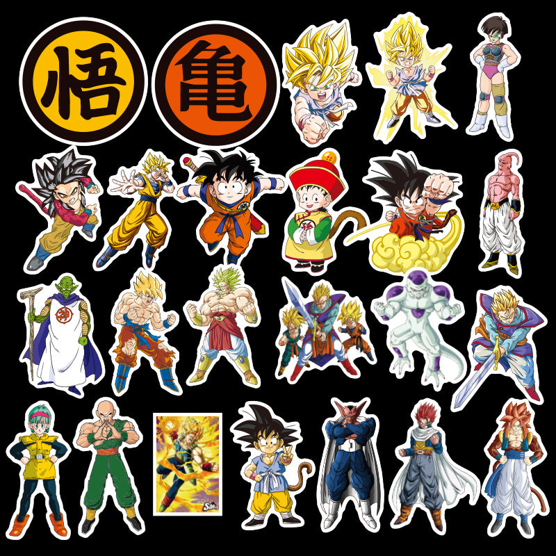 100 Unique Dragon Ball Cartoon Stickers for Luggage