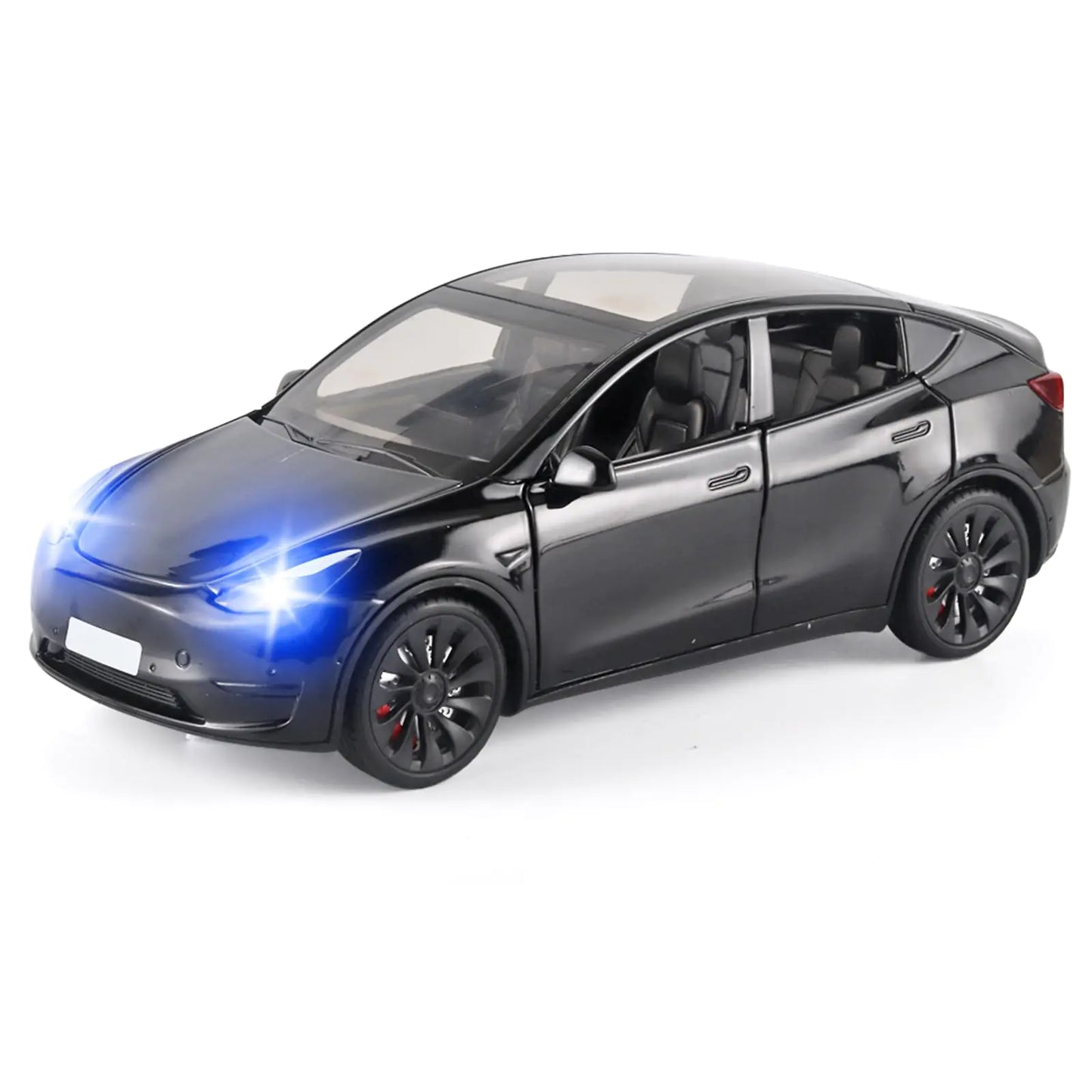 Tesla model y 1/24 Alloy Diecast Metal Model Car Pull Back Toy Model with Light and Music