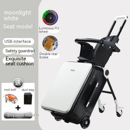 Kid Baby Ride-On Travel Trolley Suitcase 20inch