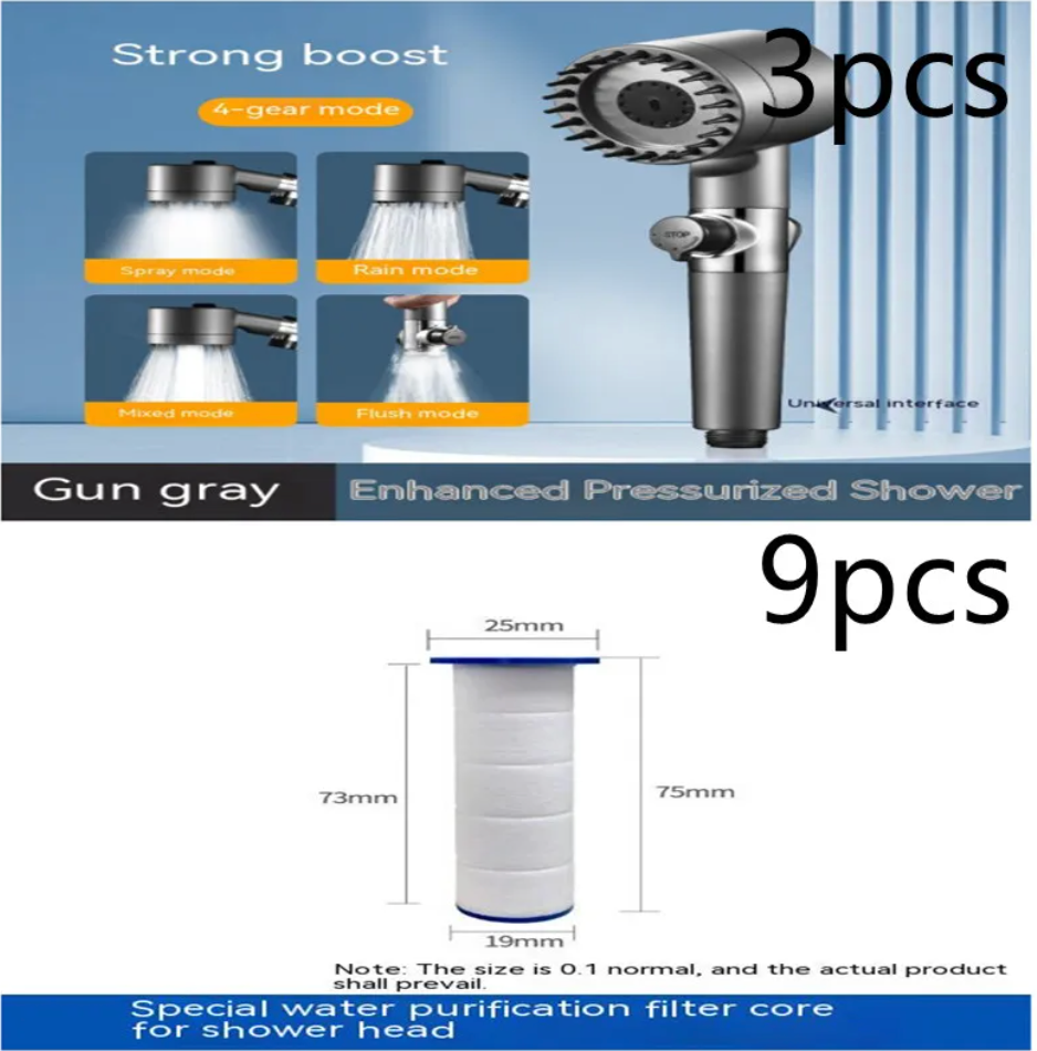 Adjustable High-Pressure filter Shower Head with Hose