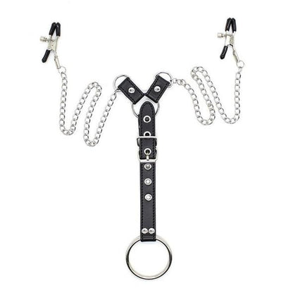 "Dual Nipple Clamps Adult Toy couple