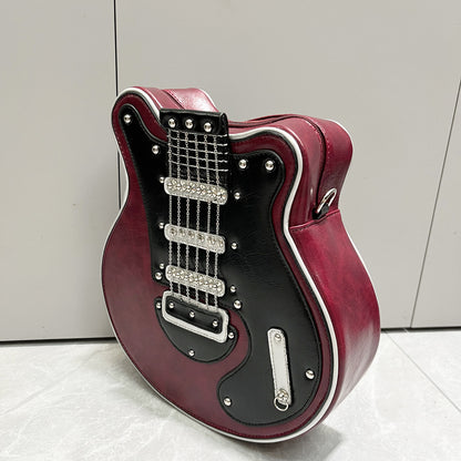 Handcrafted Women's Guitar Shaped Shoulder Bag