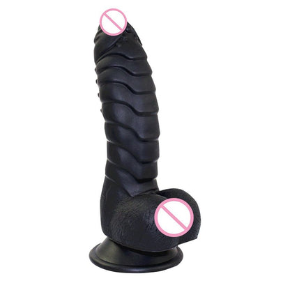 Colorful Dinosaur Scale Suction Silicone Adult Toy couple