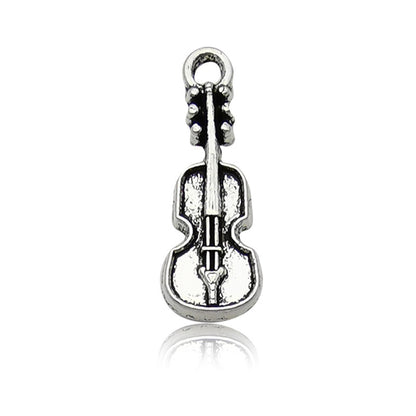 Cute DIY Music Series Violin Guitar Note keychain pendant necklace