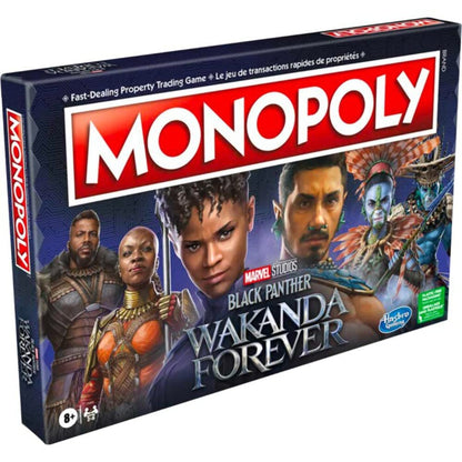 Monopoly: Marvel Studios Black Panther: Wakanda Forever Edition Board Game for Families and Kids Ages 8+ Game for 2-6 Players