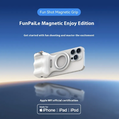 iPhone Magnetic Photography Handle – Wireless Bluetooth MagSafe Camera Aid