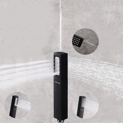 Black 3-in-1 High-Pressure Shower Head with Spray Gun