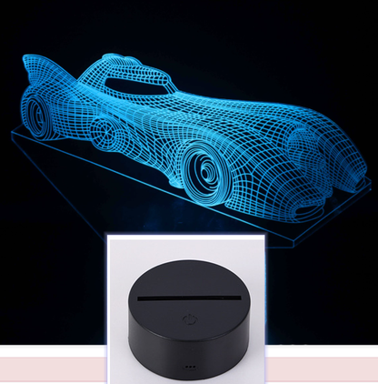 F1 Race Car and Batman mobile 3D Night Light home decor