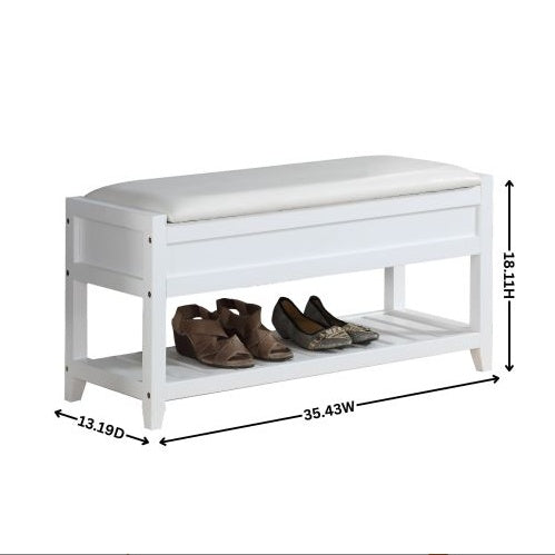 Rouen Seating Bench With Shoe Storage Espresso