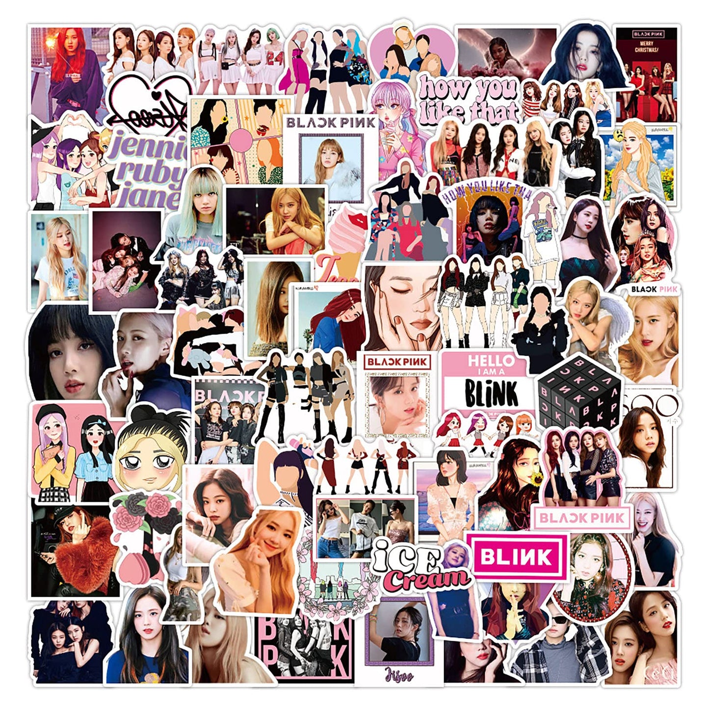 100pcs Singer Aesthetic Kpop Stickers for GirlsCool Trendy Stickers Vinyl Sticker Decal Decor Waterproof