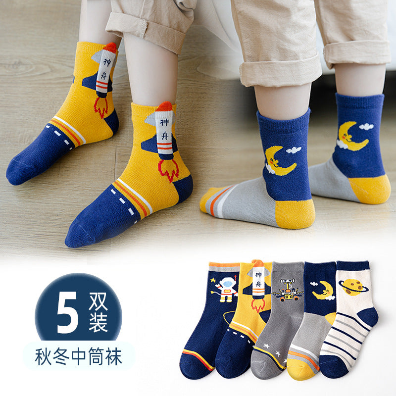Boys boy Cotton Cartoon Socks - Transformers & Ultraman