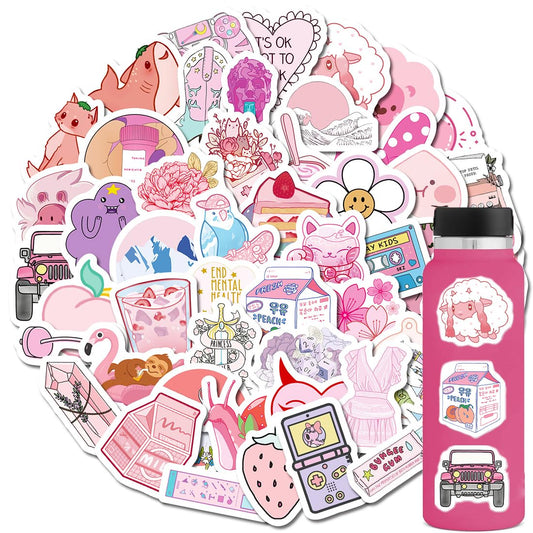 50pcs Stickers for Computer Kindle Waterproof Stickers Vinyl Sticker Decal Decor
