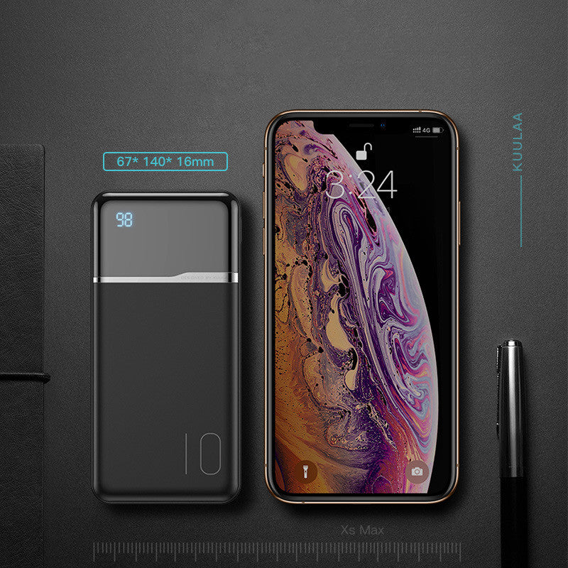 KUULAA 10000mAh Slim Digital Display Power Bank multi-port output Type C
