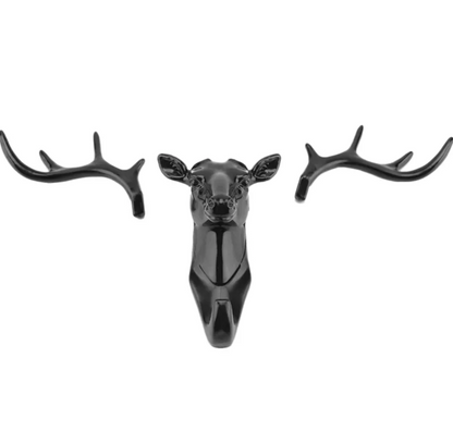 Black Deer Head Wall Hook Decor decoration