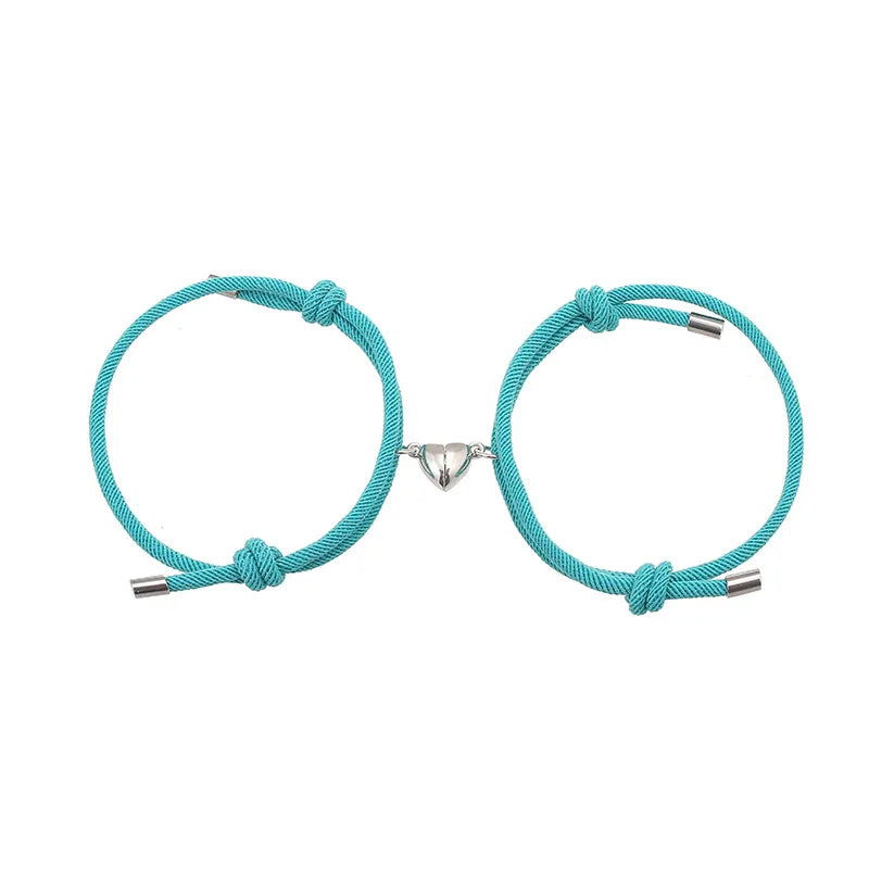 Alloy Love Magnet Suction Couple Bracelet birthday valentine romance gift