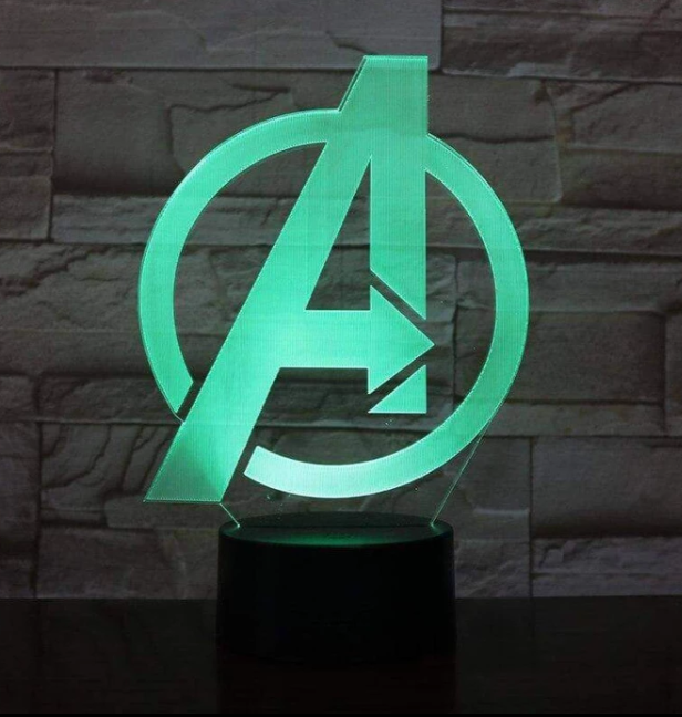 Marvel Avengers 3D Colorful LED Night Light HOME DECOR with remote control