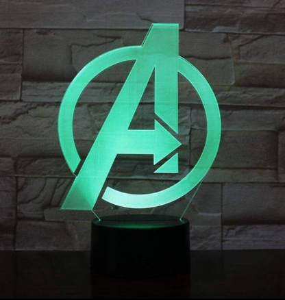 Marvel Avengers 3D Colorful LED Night Light HOME DECOR with remote control