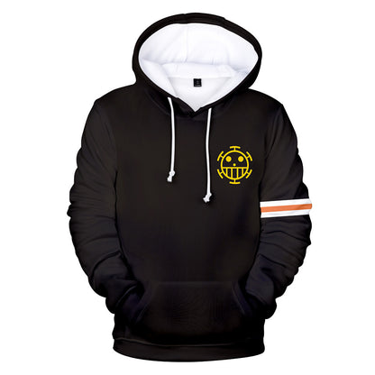 One Piece Anime Animation Digital Print Men Man Hoodie