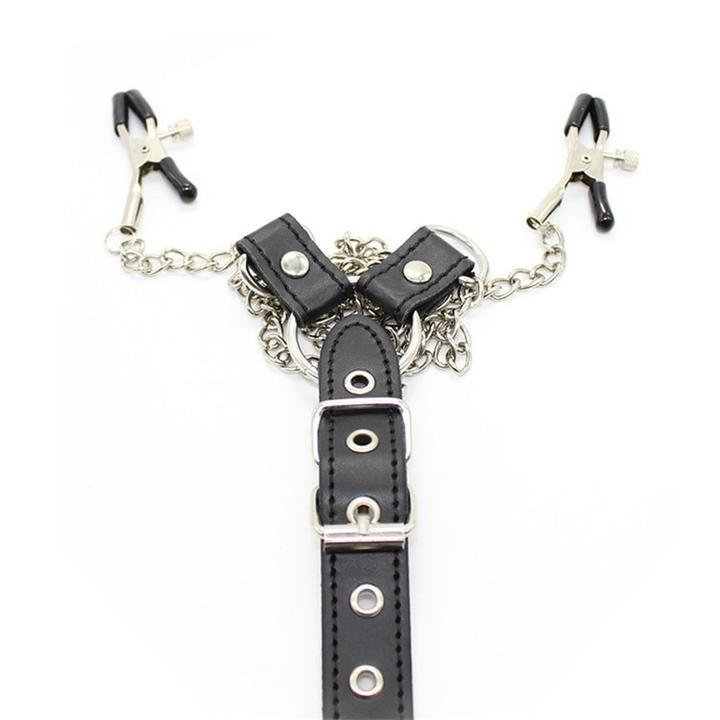 "Dual Nipple Clamps Adult Toy couple