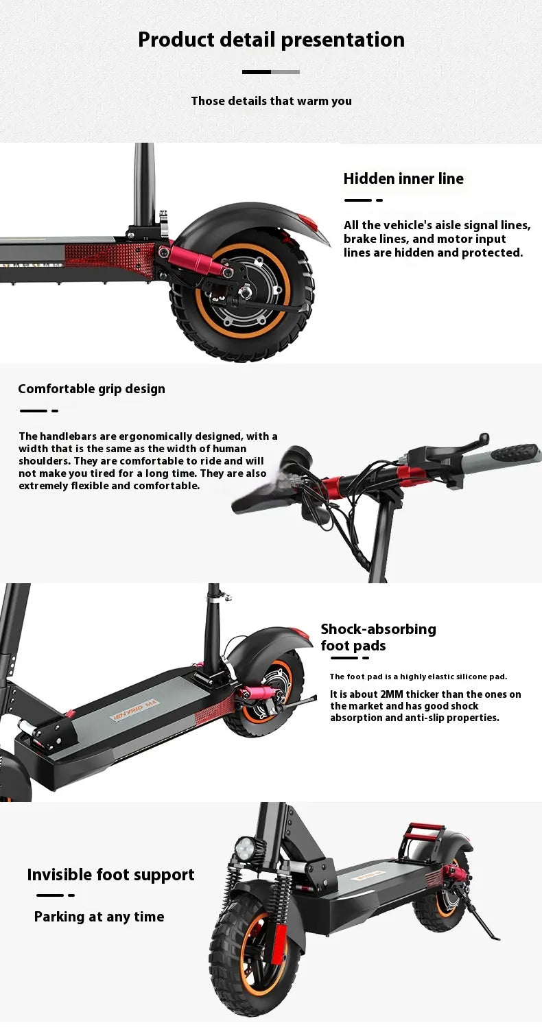 Electric Double Shock Absorber Scooter 25/km 60km range