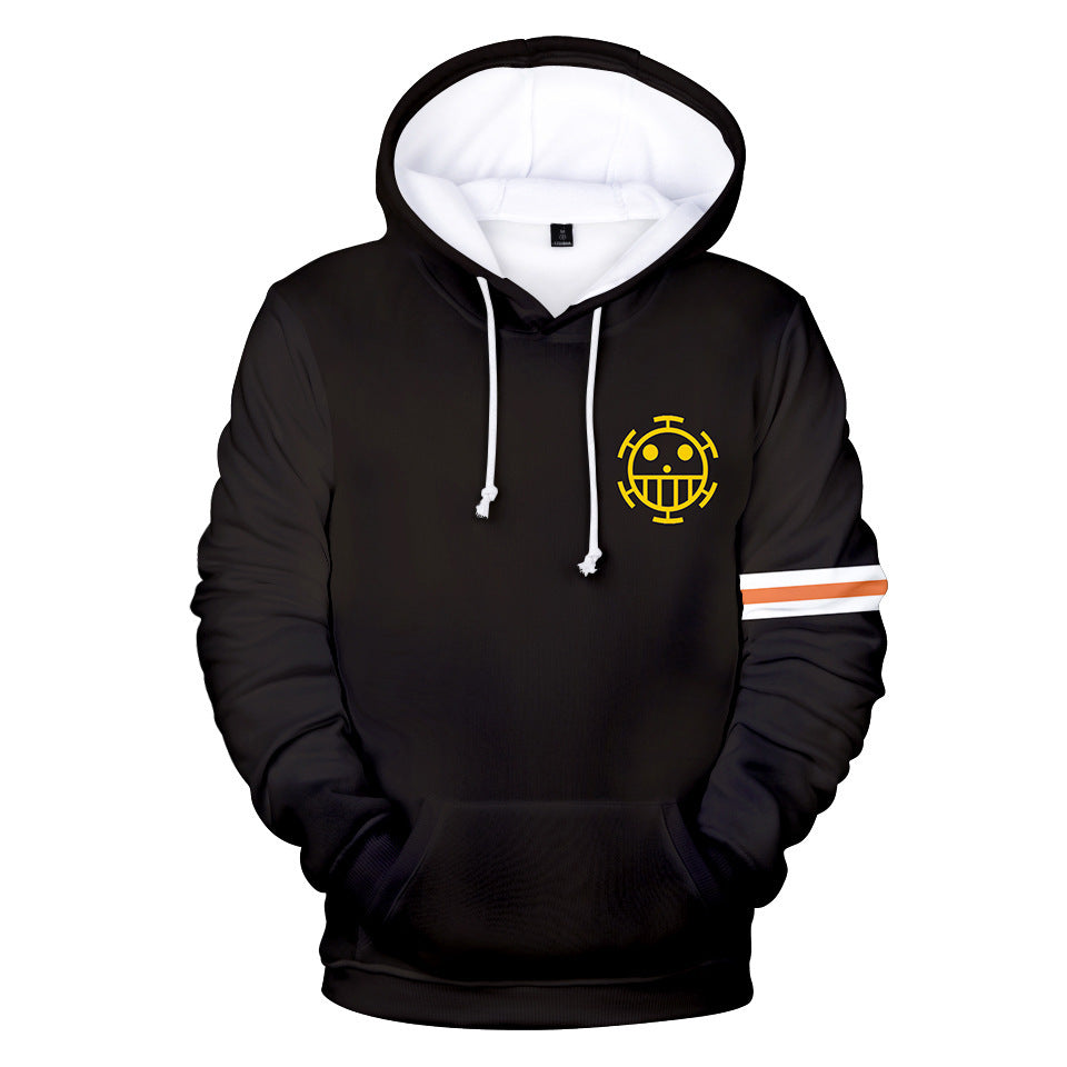 One Piece Anime Animation Digital Print Men Man Hoodie